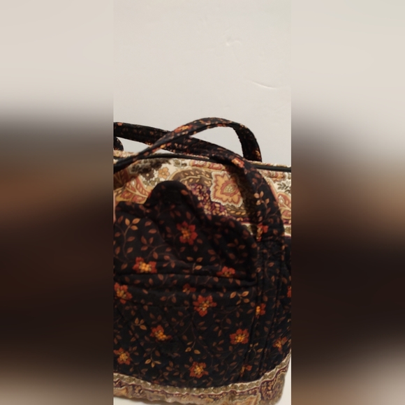 Vera Bradley Brown Floral Tote/Purse - Picture 7 of 8